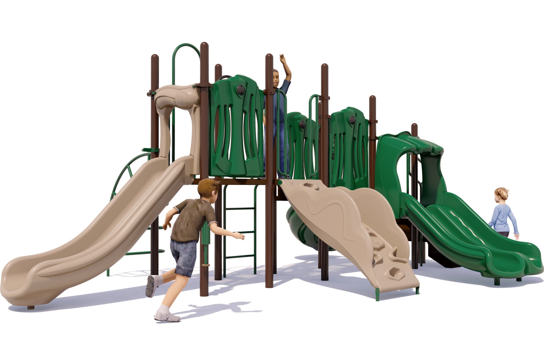 Playtastic Commercial Playground Equipment | Natural Colors | Front View