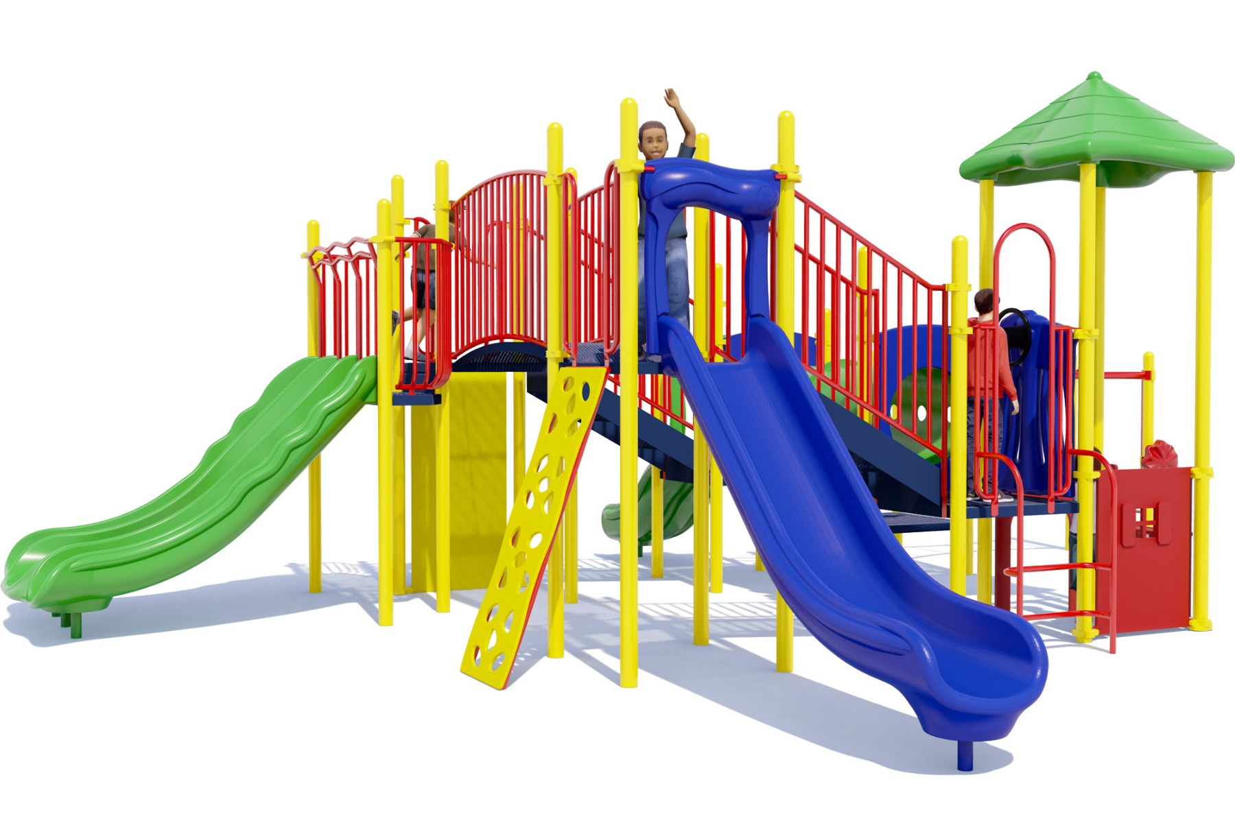 Bridgeport Playground Equipment | Playful Colors | Front View