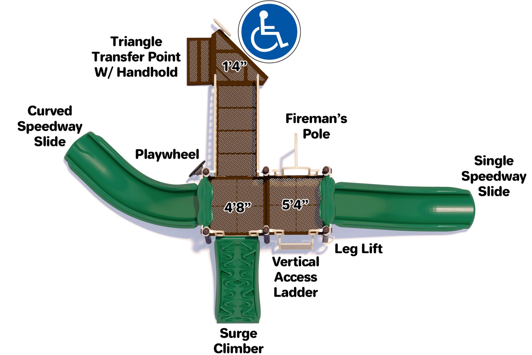 Ready to Run Playground - Natural Color Scheme - Top View