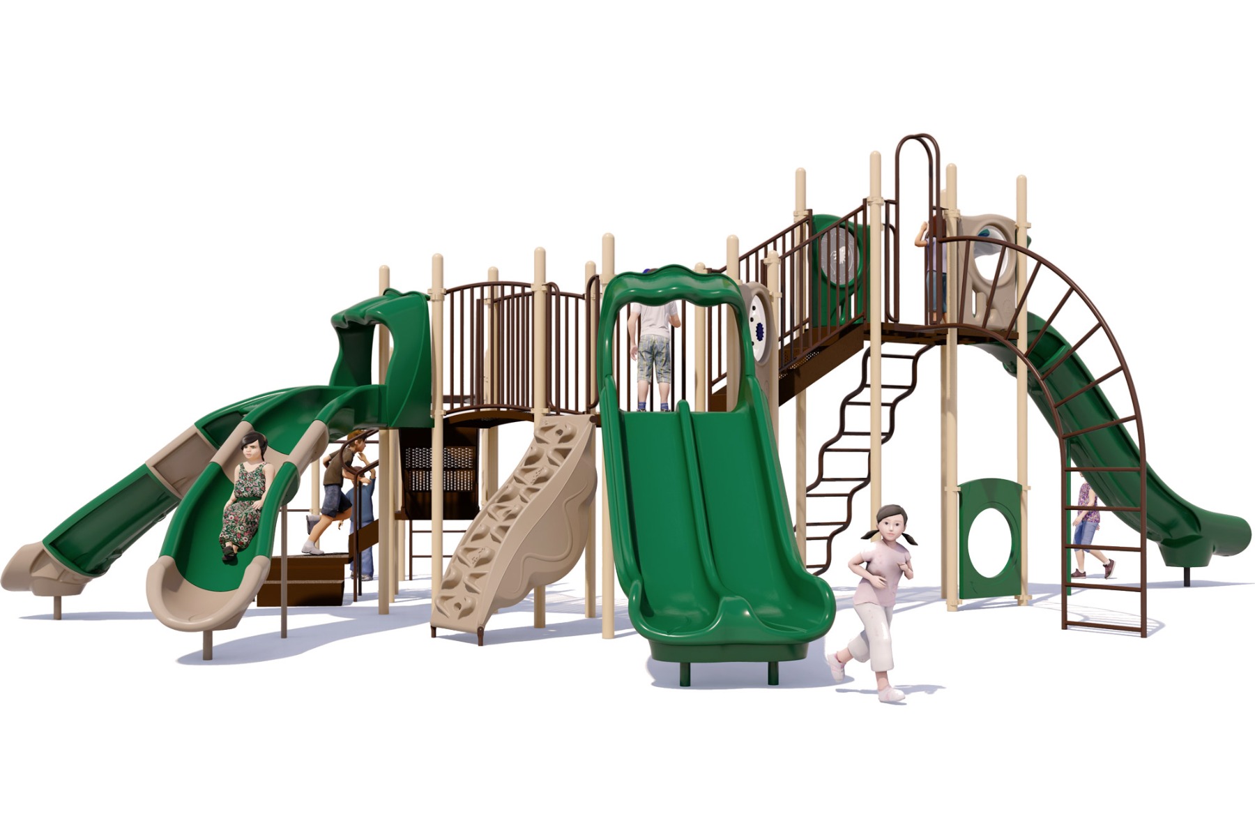 Majestic Mountain Playground - Natural Colors - Front View | APCPLAY