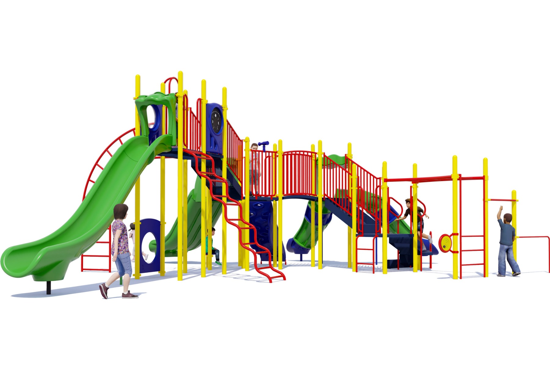 Majestic Mountain Playground - Playful Colors - Rear View | APCPLAY