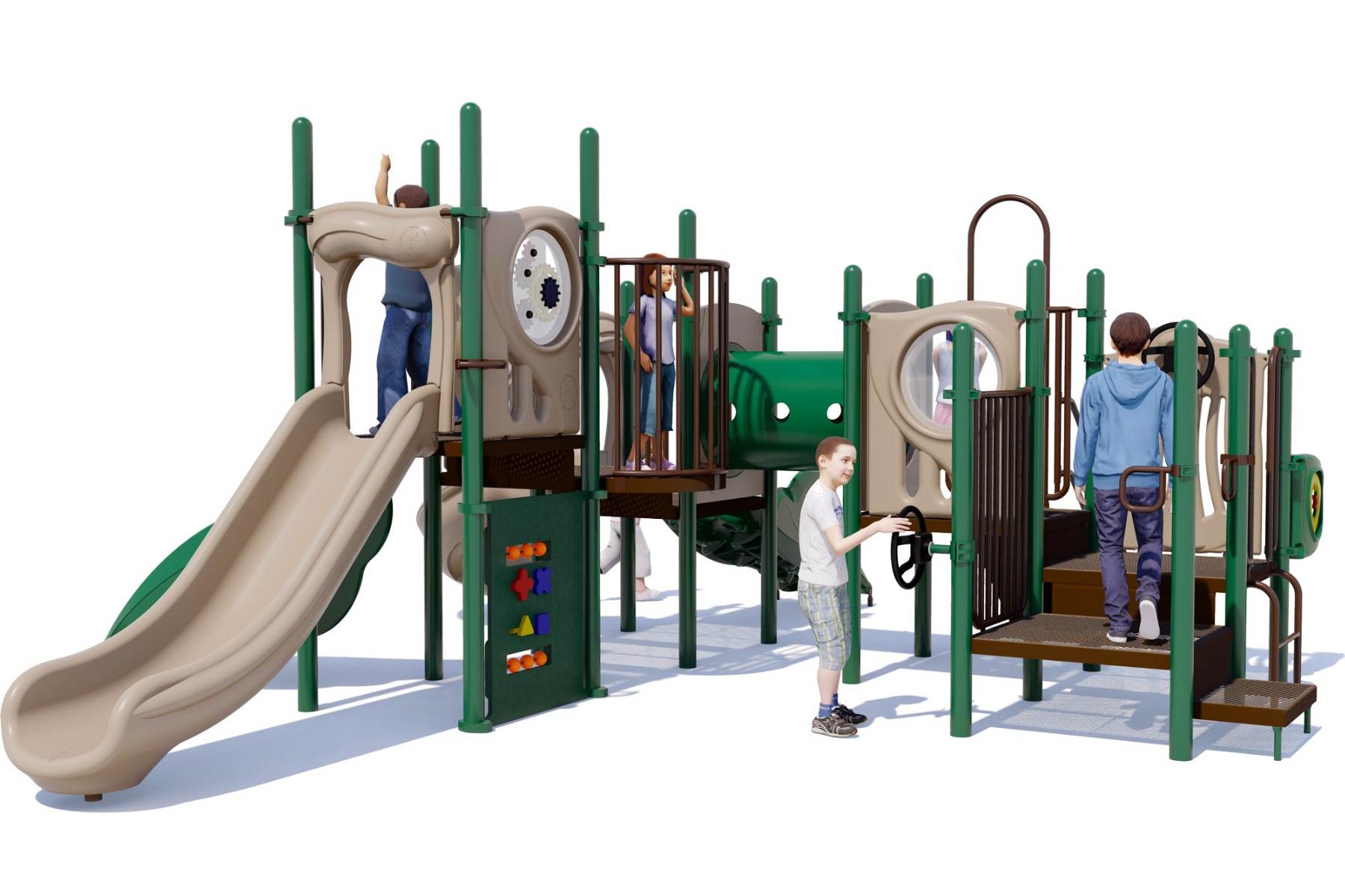 Jungle Jamboree Playground | Natural Colors | Front View