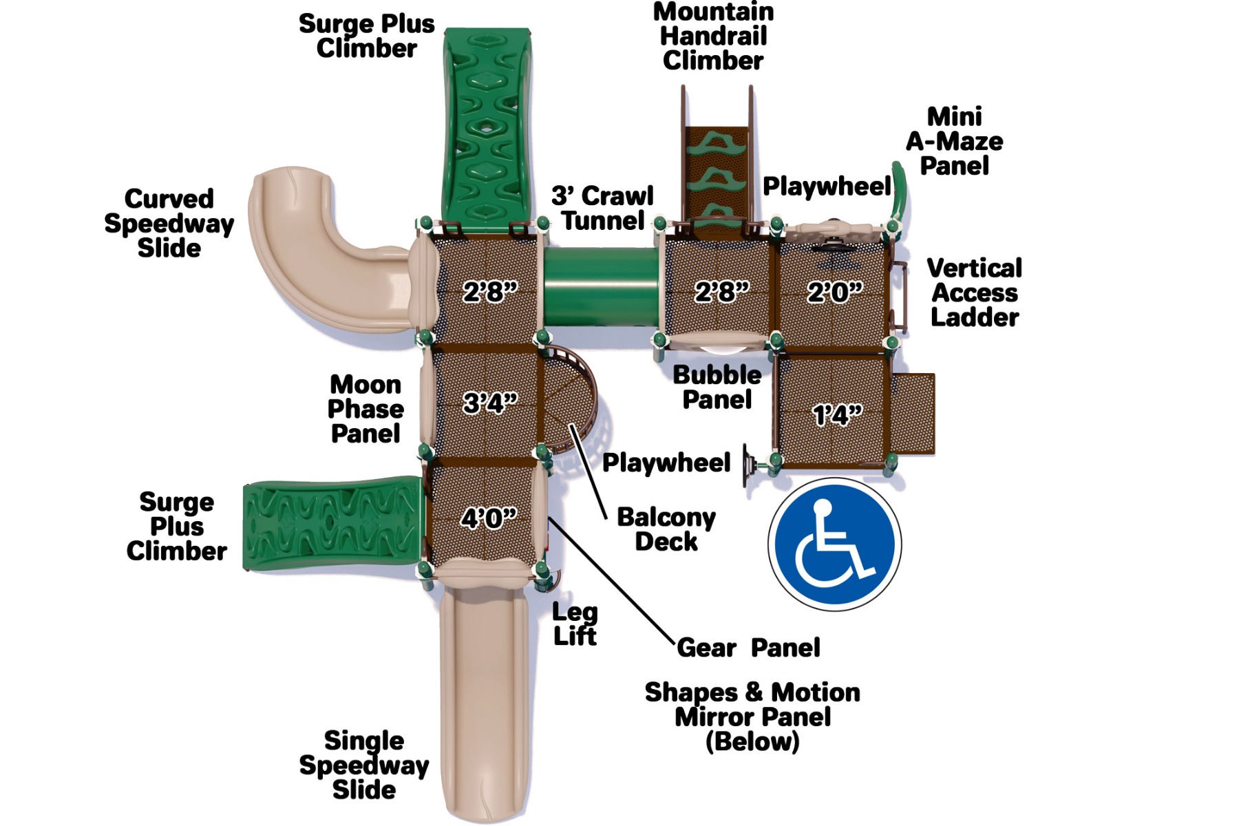 Jungle Jamboree Playground | Natural Colors | Top View