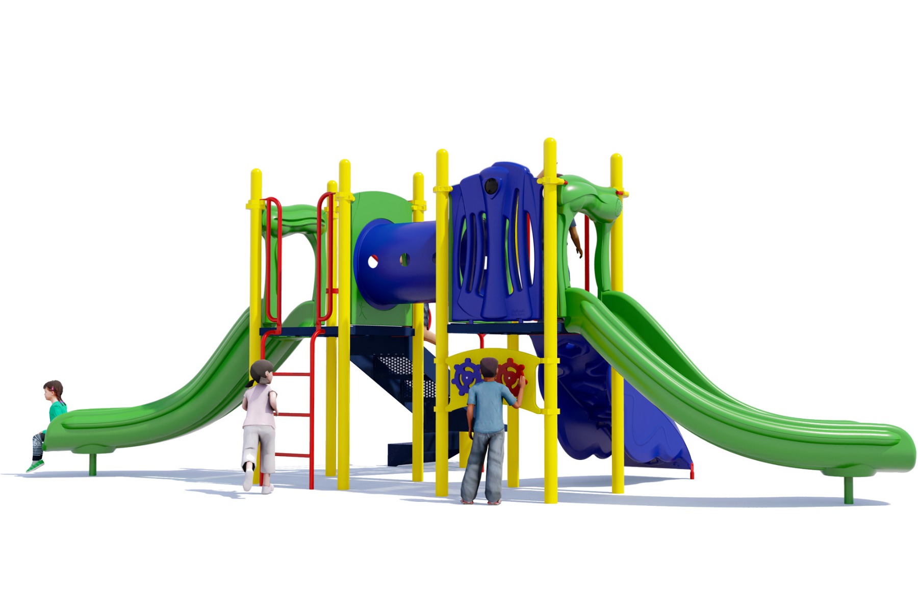 Laguna Play Structure - Front View - Playful Colors 