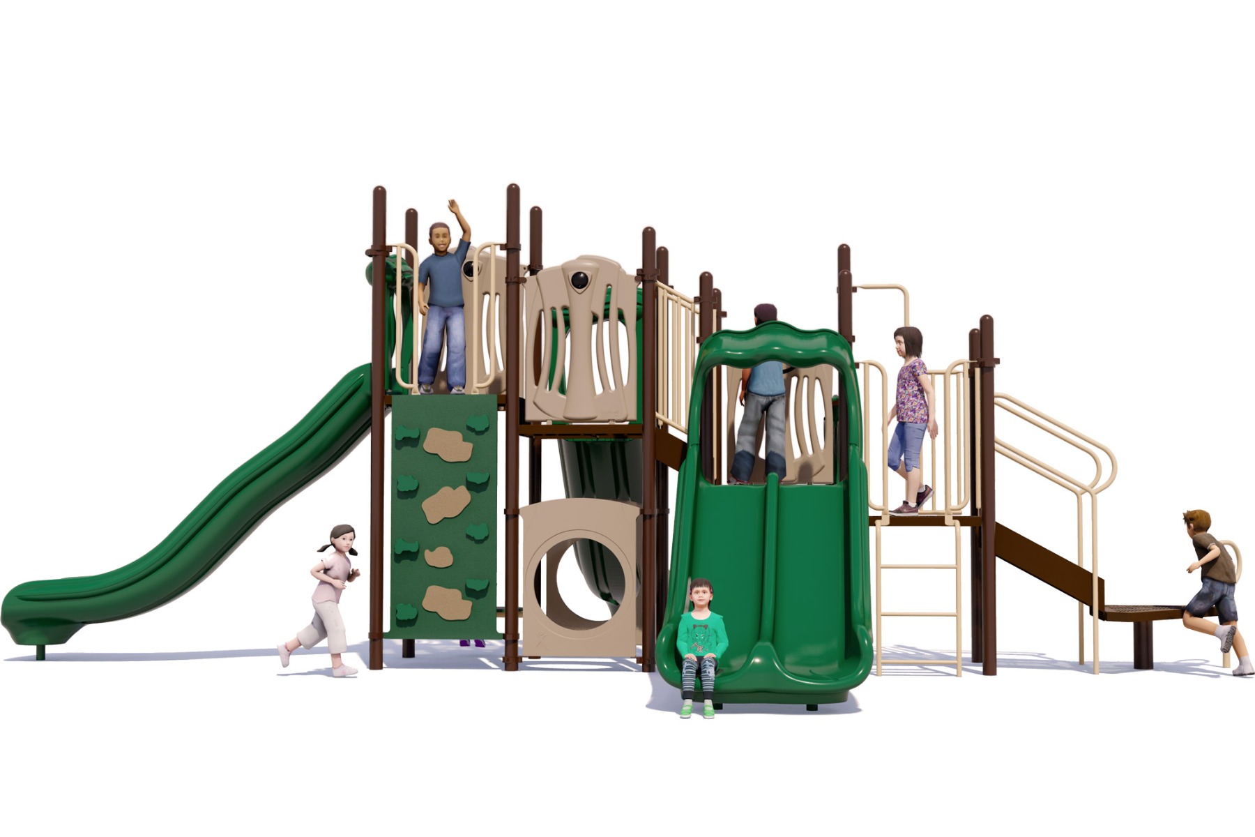 BigTime Commercial Playground Equipment - Front - Natural| All People Can Play