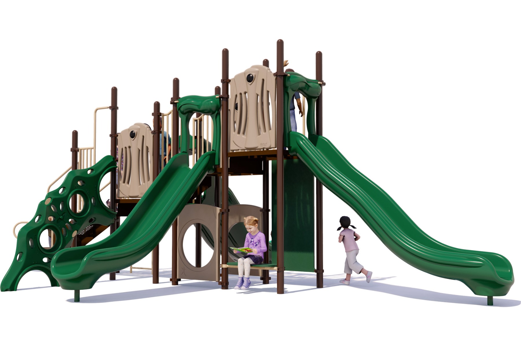 BigTime Commercial Playground Equipment - Rear - Natural| All People Can Play