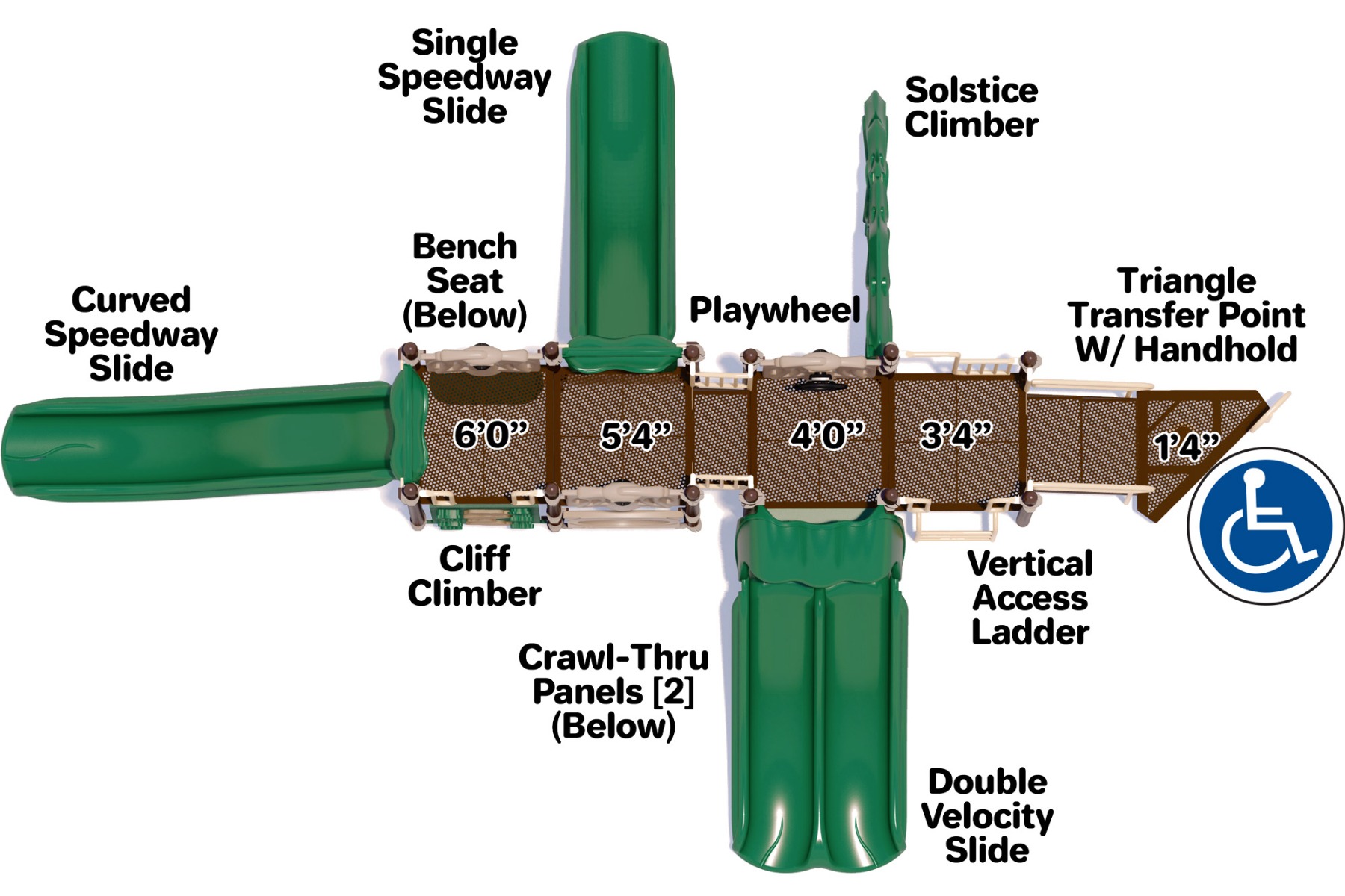 BigTime Commercial Playground Equipment - Top - Natural| All People Can Play