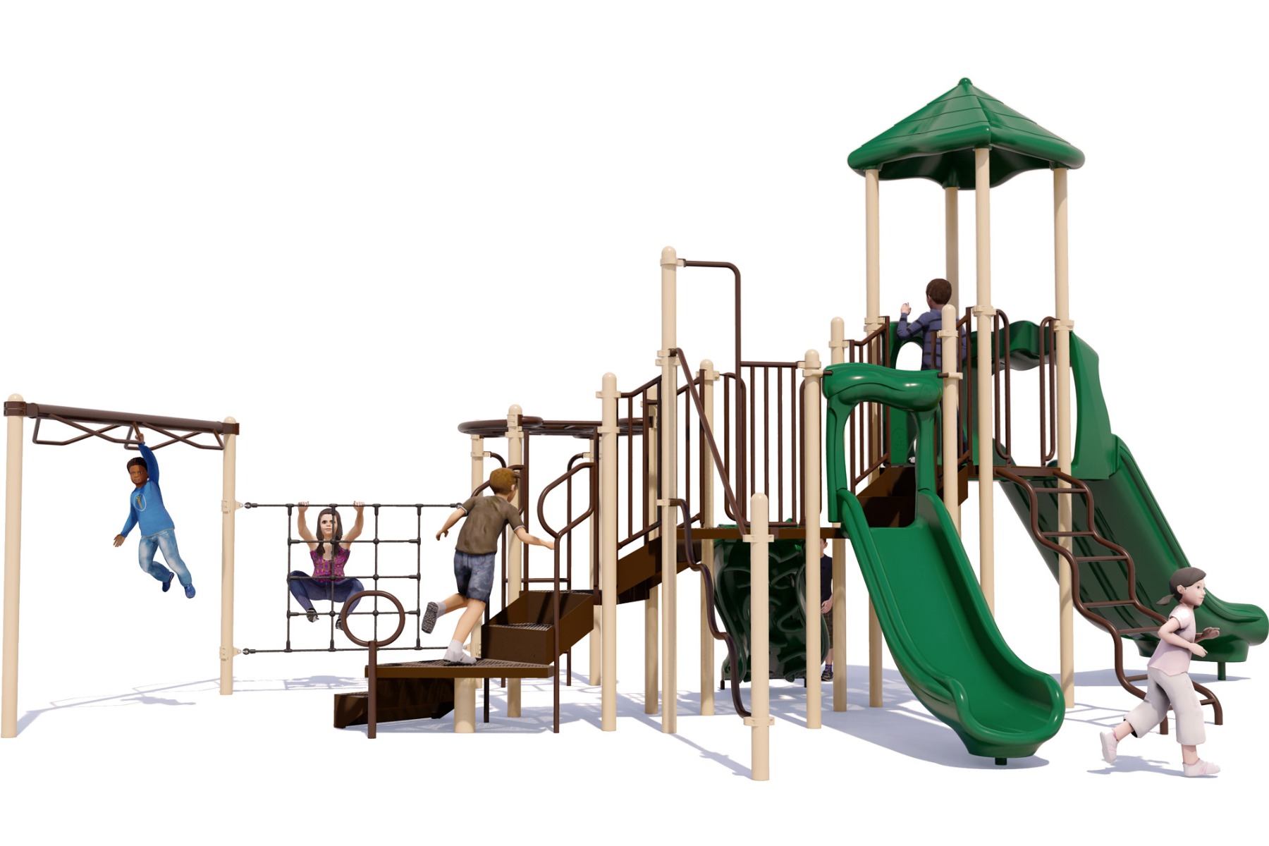 Thunder Hill - Natural - Rear | All People Can Play Commercial Playground Equipment