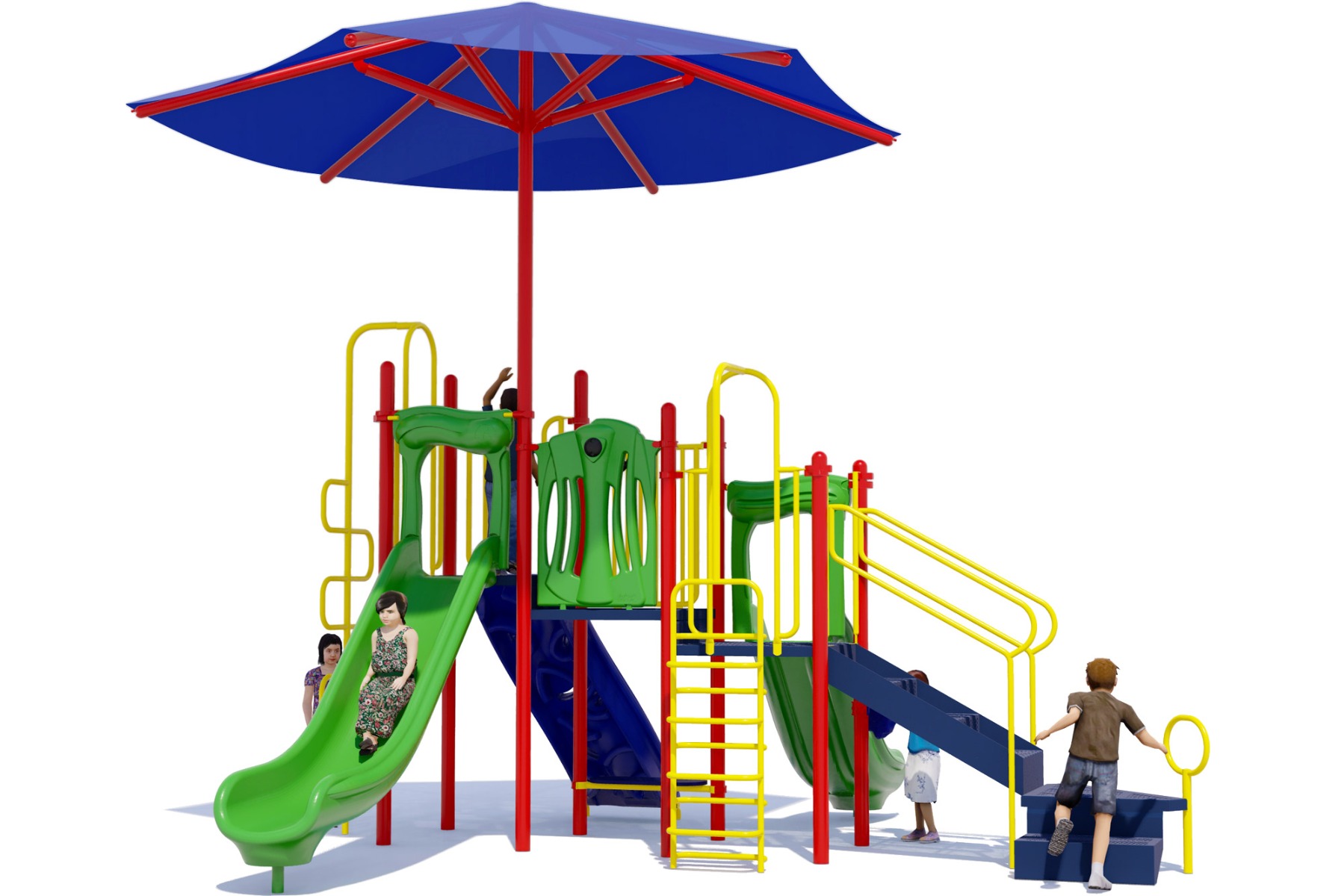 Lil Rascal Commercial Playground - Playful Colors - Rear View