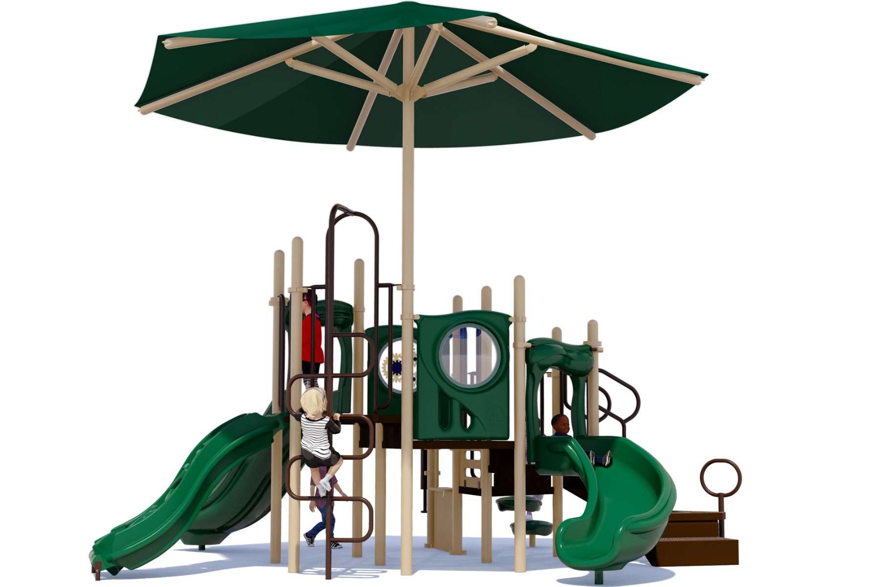 3 Blind Mice Commercial Playground Equipment | Rear | Natural 