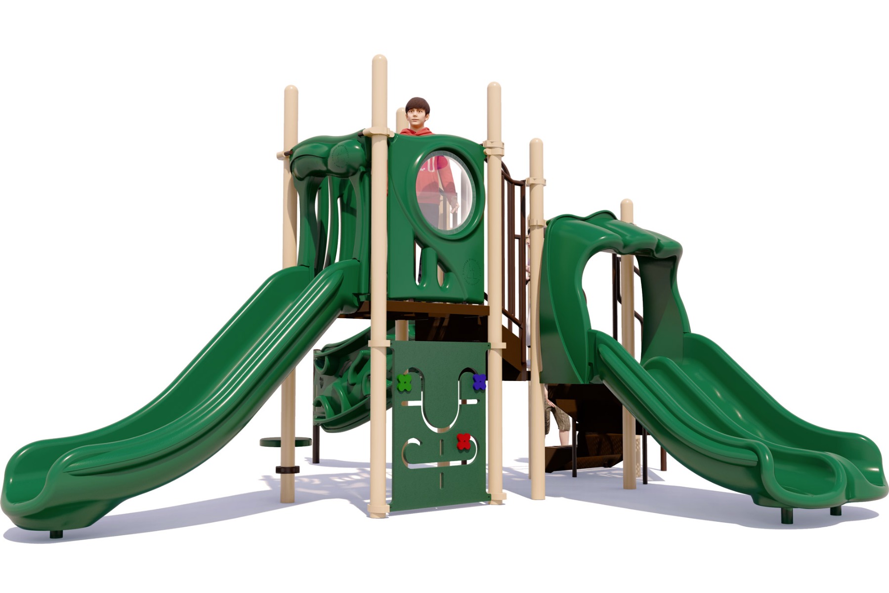 Sunnyville Play Structure | Natural Color Scheme | Front View