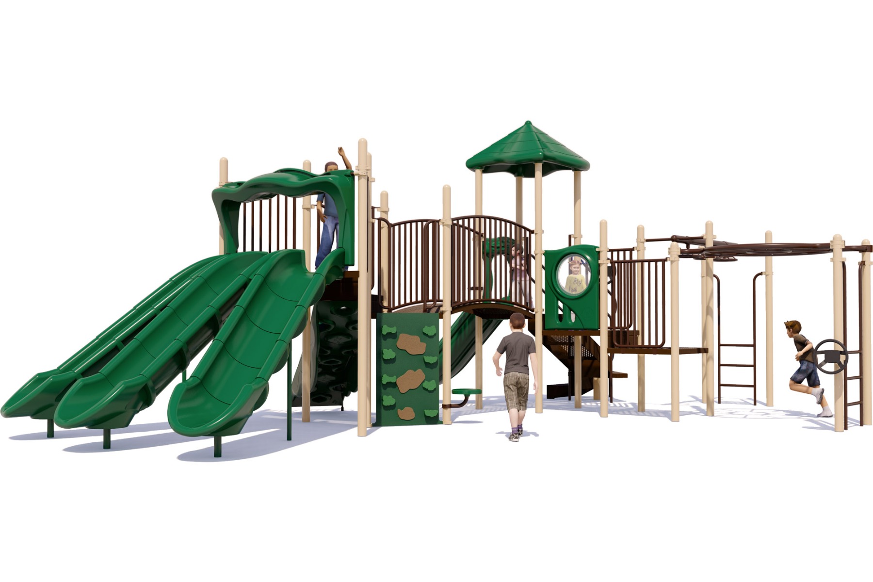 Main Event Playground Equipment | Natural Colors | Front