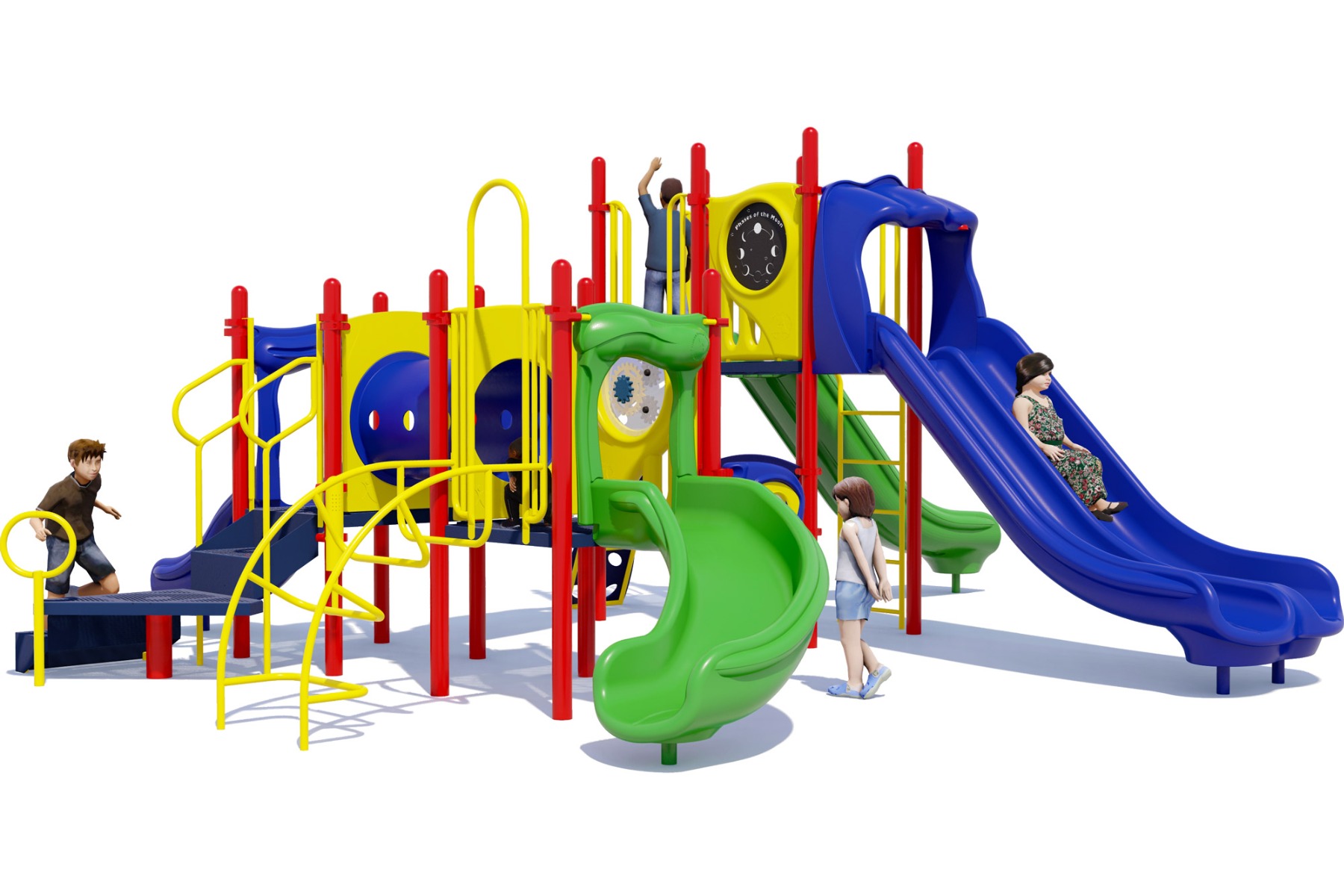 Dilly Dally Playground Structure - Rear View - Playful | All People Can Play