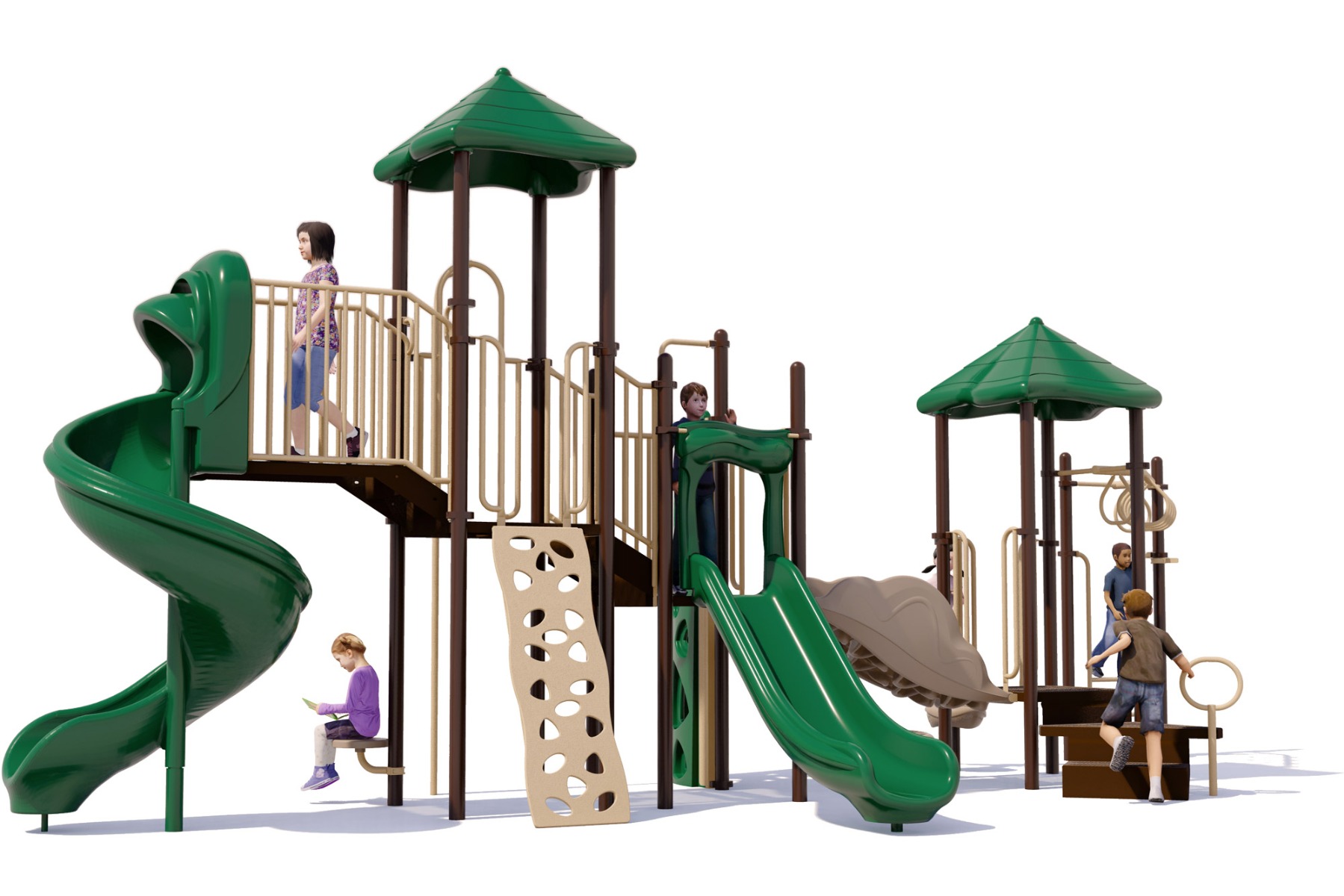 Trail Blazer Play Structure - Natural Scheme - Front