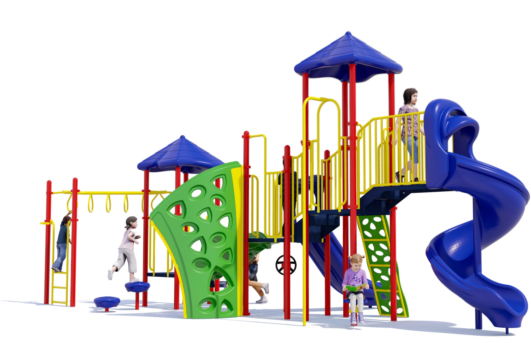 Trail Blazer Play Structure - Playful Scheme - Rear