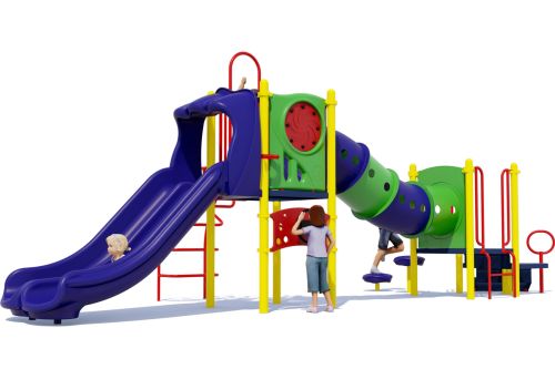 Cheerful Channel Play Structure | Playful Color Scheme | Front View