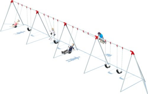 4 Bay Tri-pod Swing Set | Commercial Playground Equipment