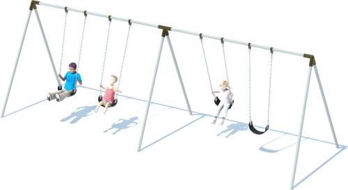 2 Bay Bi-pod Swing Frame | Swing Sets | American Parks Company